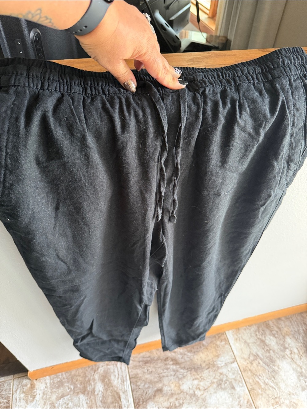 Old Navy Black Drawstring Jogger Pants